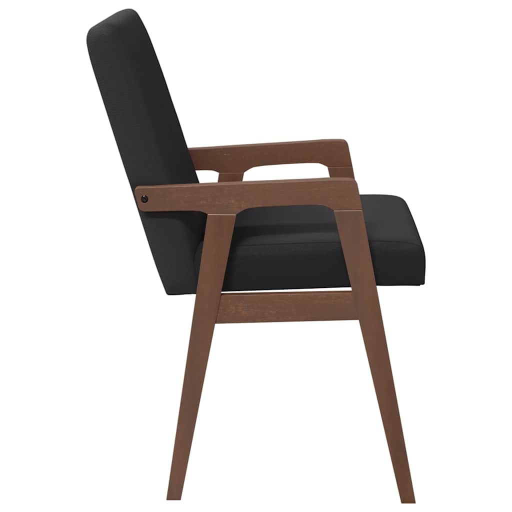 2 db barna tömörfa gumiból készült étkezőszékek párnákkal