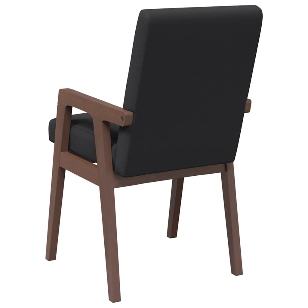 2 db barna tömörfa gumiból készült étkezőszékek párnákkal