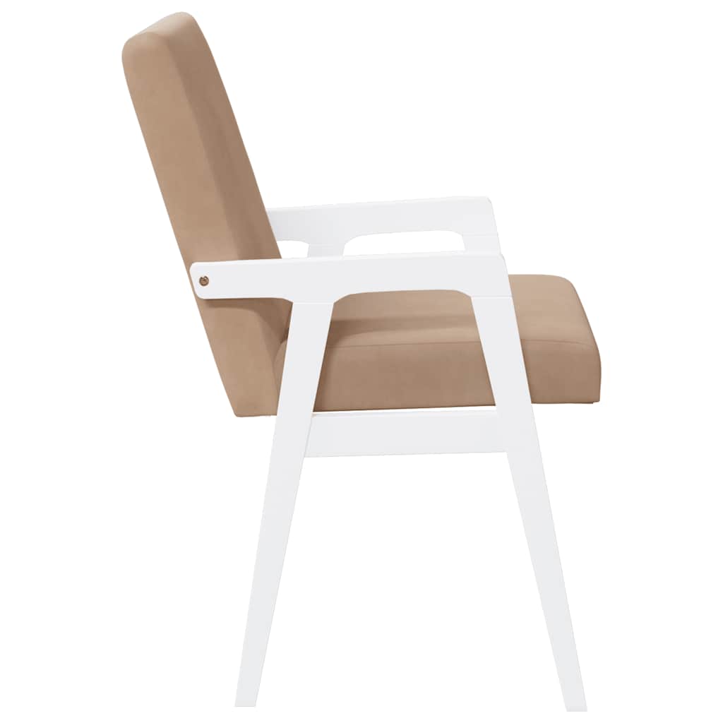 2 db fehér tömörfa gumiból készült étkezőszékek párnákkal