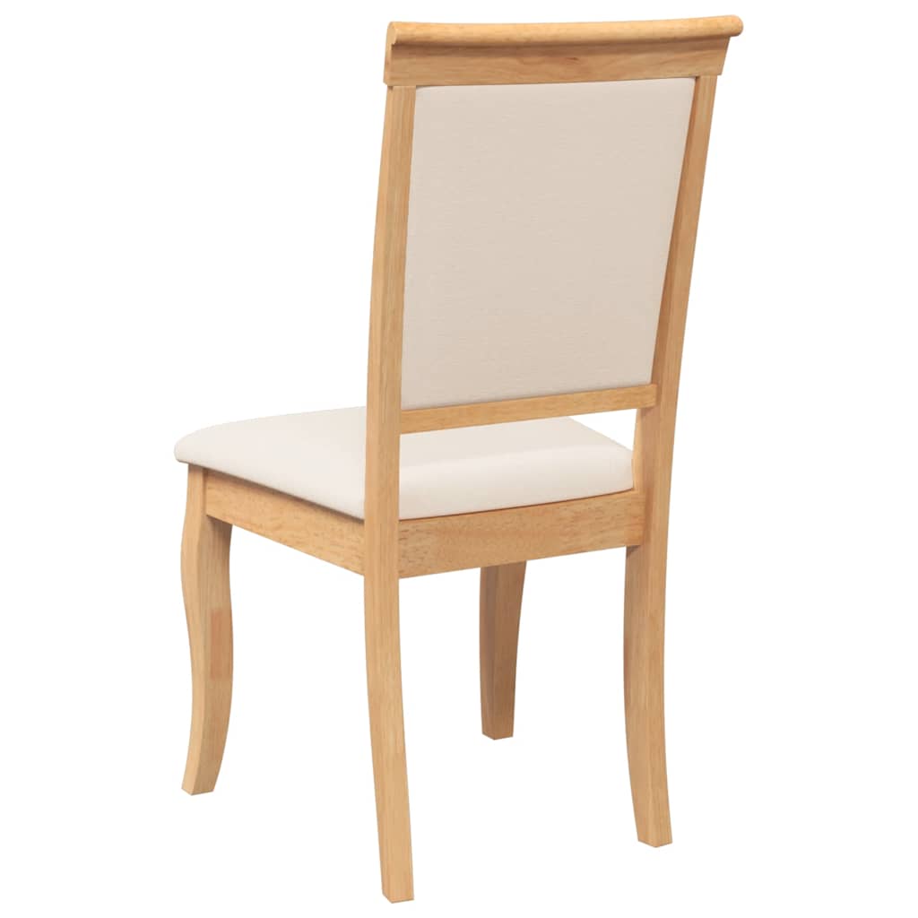 2 db természetes tömörfa gumiból készült étkezőszékek párnákkal