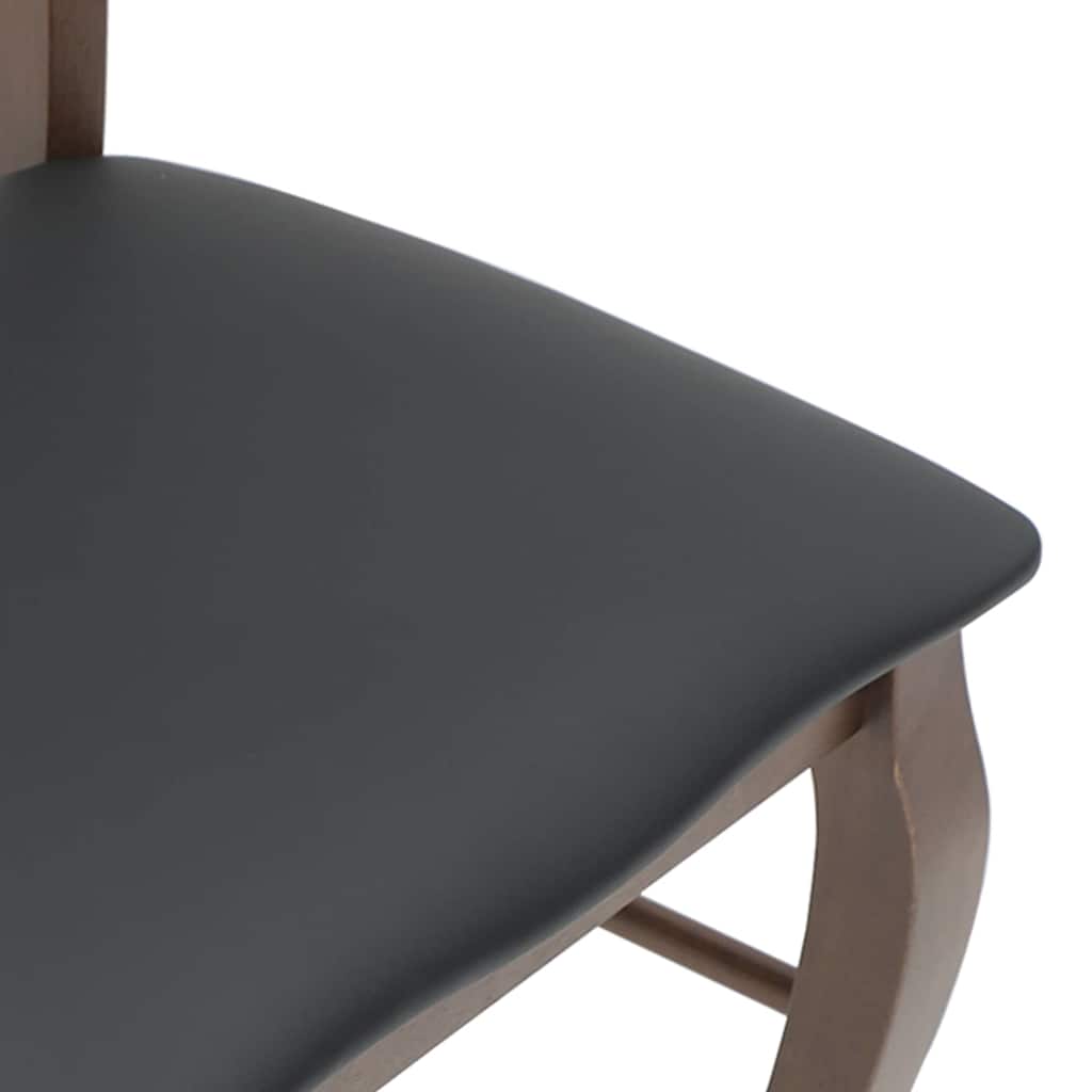 2 db barna tömörfa gumiból készült étkezőszékek párnákkal