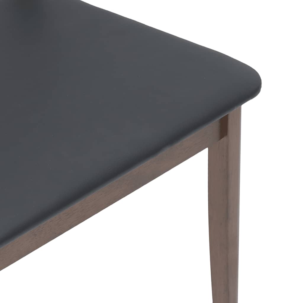2 db barna tömörfa gumiból készült étkezőszékek párnákkal