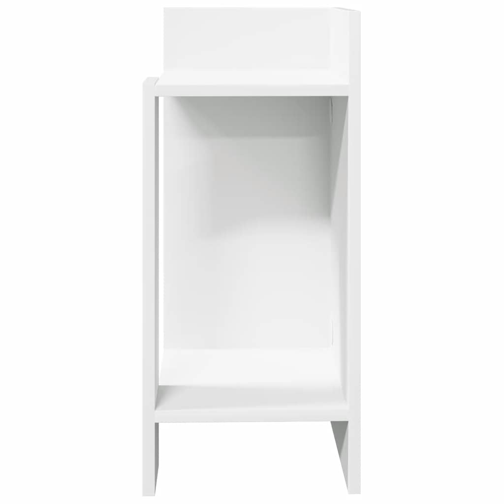fehér kisasztal polccal 25,5 x 27 x 60 cm