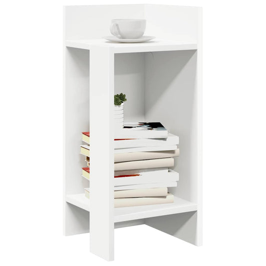 fehér kisasztal polccal 25,5 x 27 x 60 cm