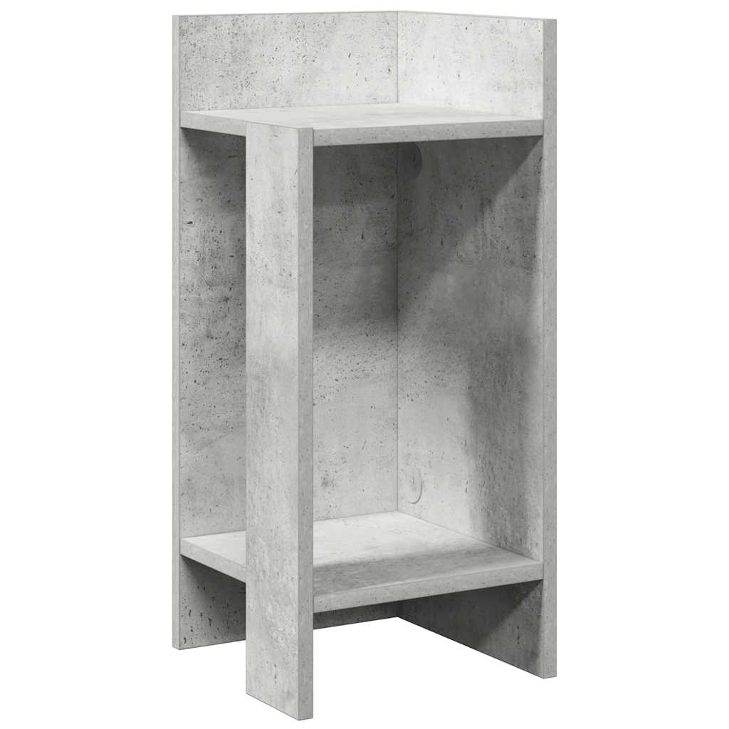 betonszürke kisasztal polccal 25,5 x 27 x 60 cm