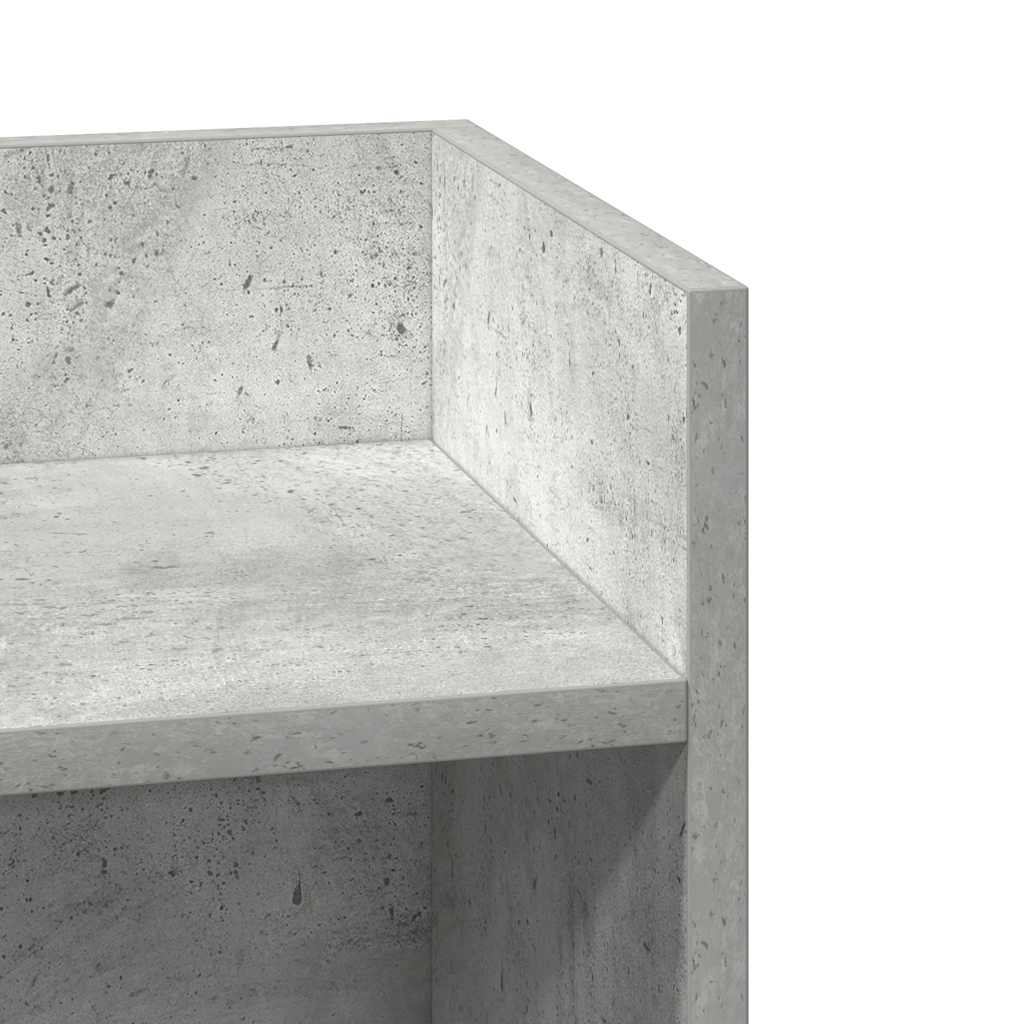 betonszürke kisasztal polccal 25,5 x 27 x 60 cm