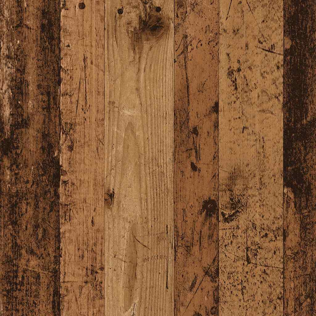 antik fa színű kisasztal polccal 25,5 x 27 x 60 cm