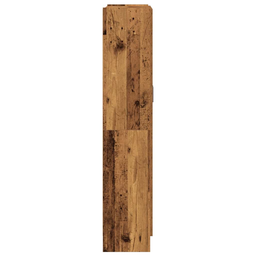 antik fa színű szerelt fa magasszekrény 82,5 x 30,5 x 150 cm