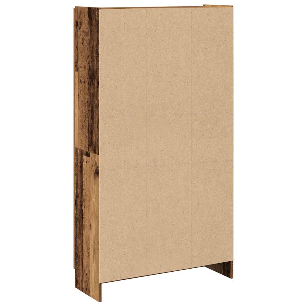 antik fa színű szerelt fa magasszekrény 82,5 x 30,5 x 150 cm