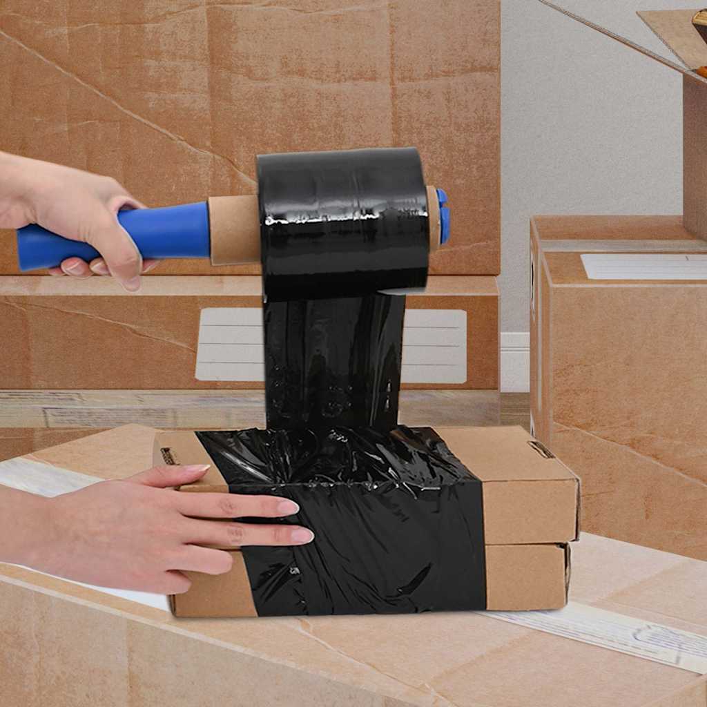 stretch fólia 10 pcs fekete 23 μm 10 cm x 300 m