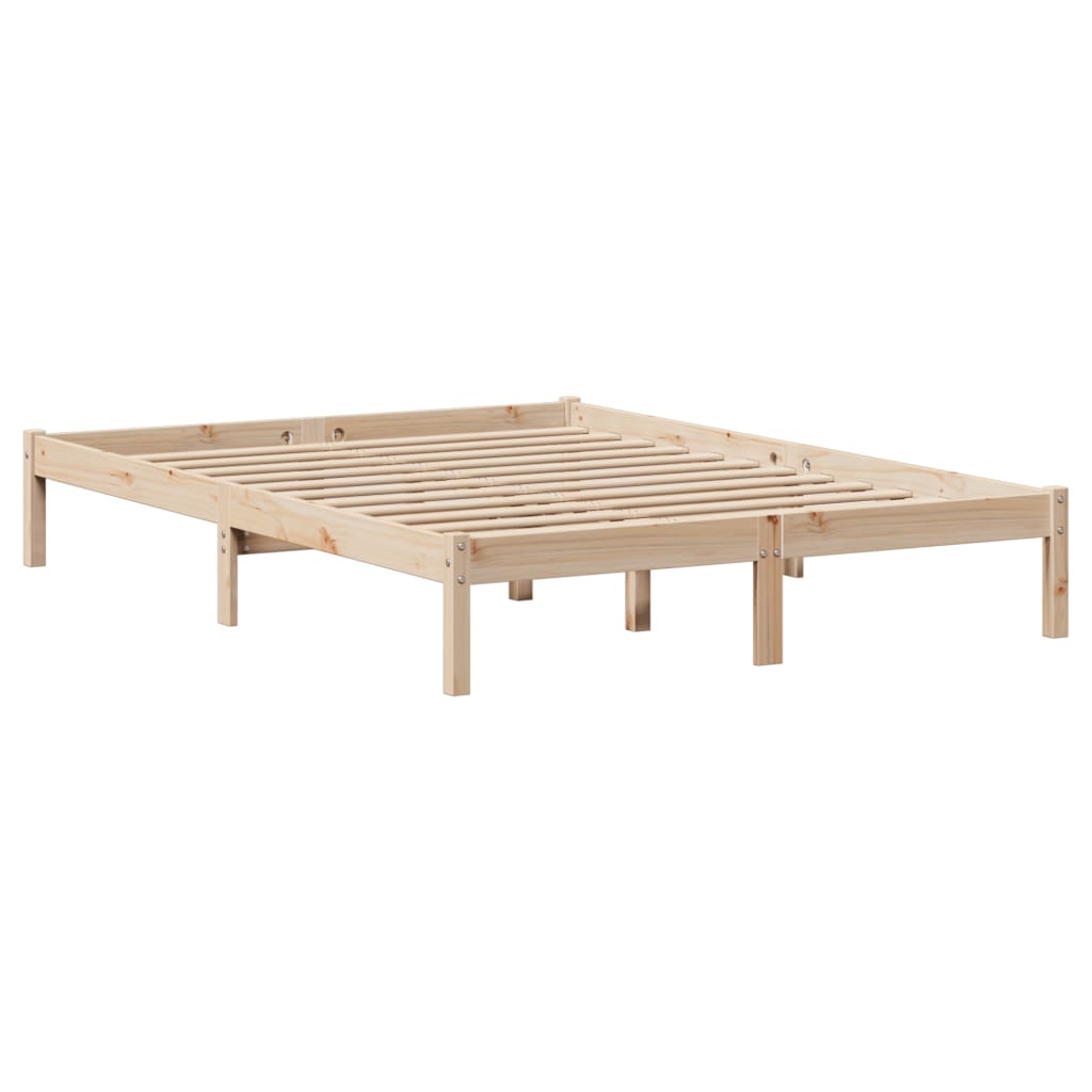 tömör fenyőfa könyvespolcos ágy matrac nélkül 120 x 190 cm