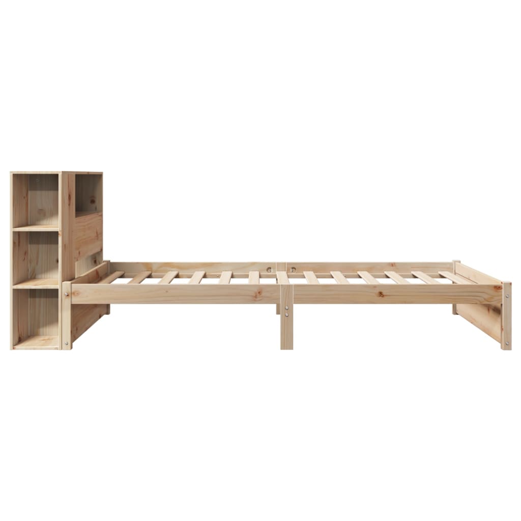 tömör fenyőfa könyvespolcos ágy matrac nélkül 75 x 190 cm