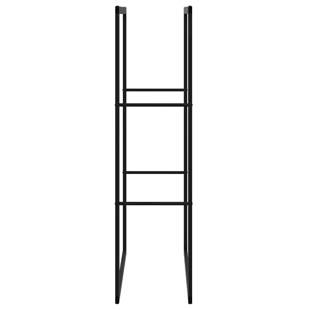 tűzifa állvány Fekete 55x30x116 cm Acél