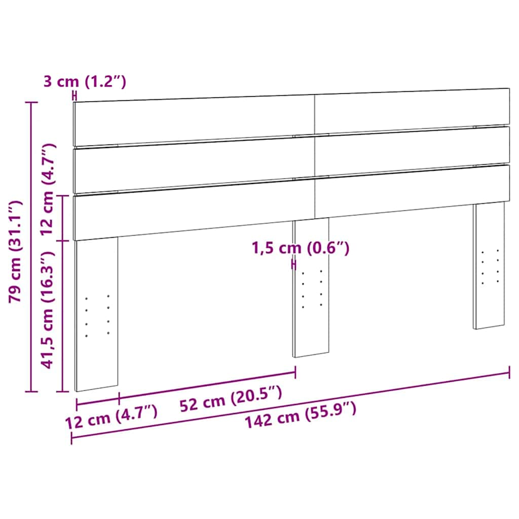 tömör tölgyfa fejtámla 140 cm