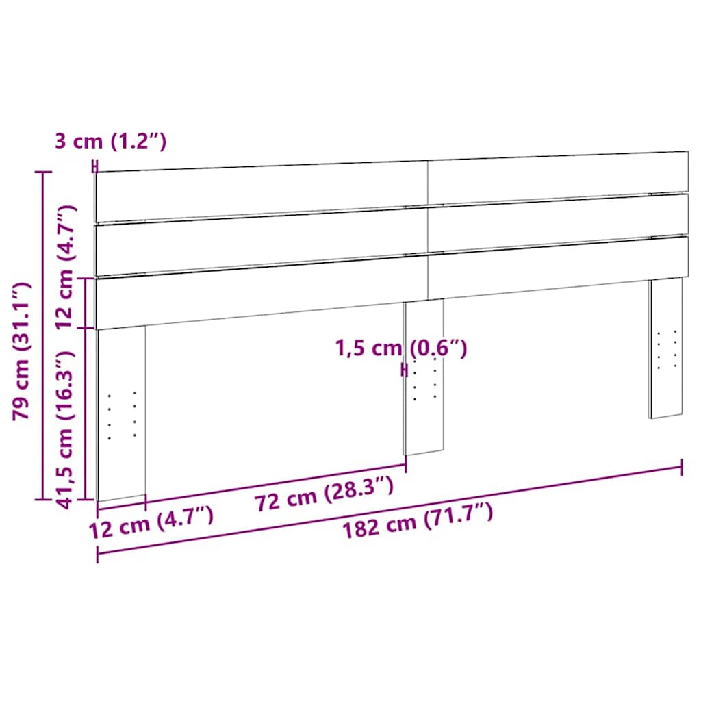 tömör tölgyfa fejtámla 180 cm