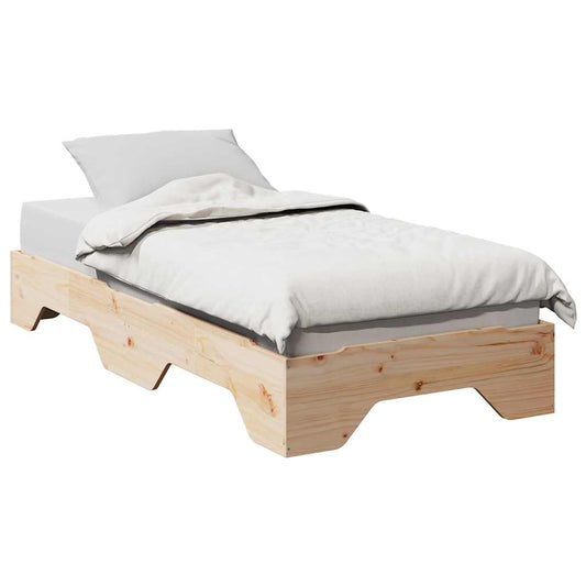 ágy matrac nélkül rakásolható 75x190 cm tömör fa