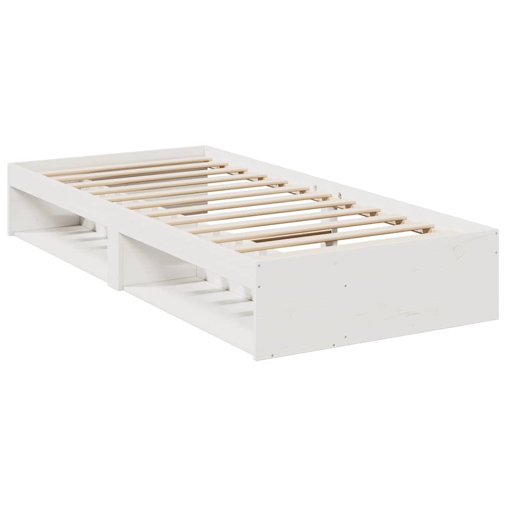 kanapéágy ágy matrac fehér 75x190 cm tömör fa fenyőfa