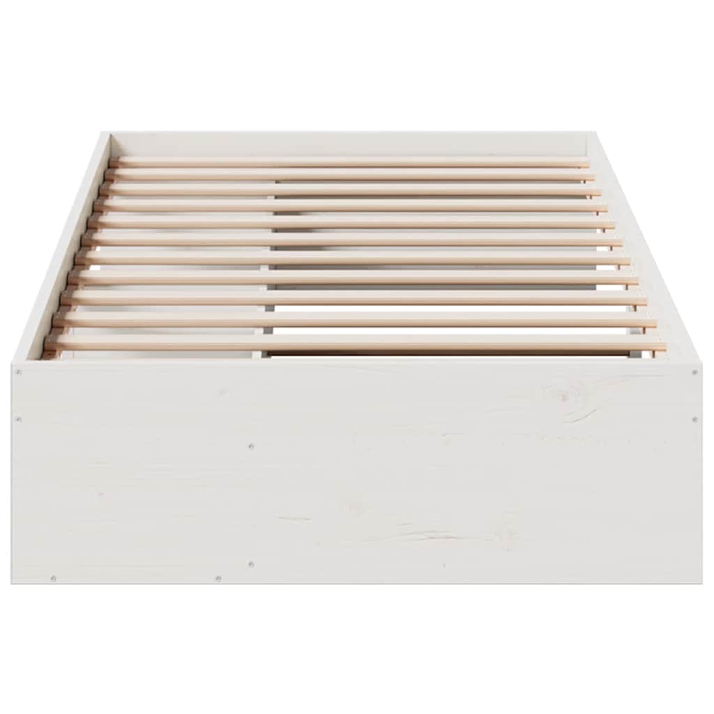 kanapéágy ágy matrac fehér 75x190 cm tömör fa fenyőfa