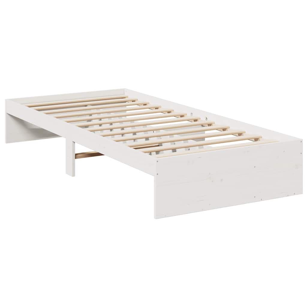 kanapéágy ágy matrac fehér 75x190 cm tömör fa fenyőfa