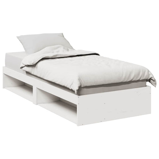 kanapéágy ágy matrac fehér 75x190 cm tömör fa fenyőfa