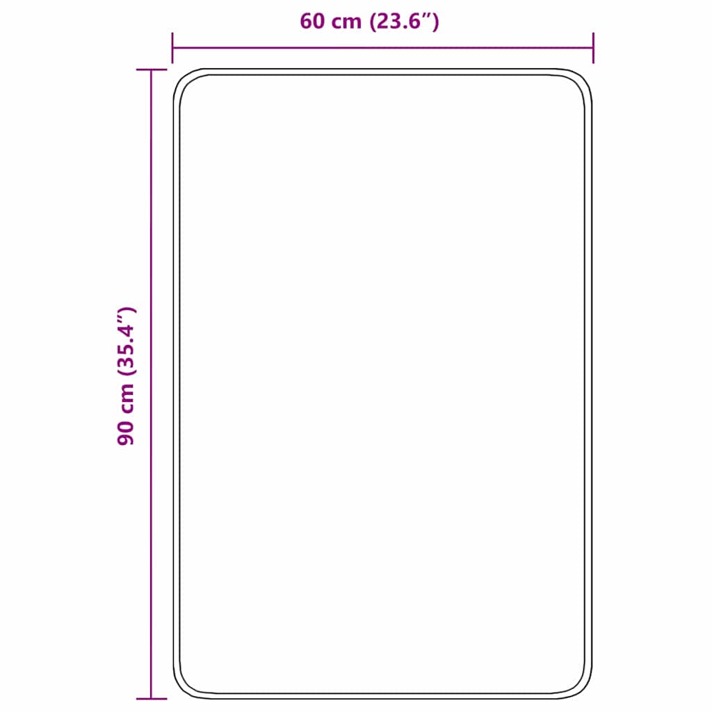 Csúszásmentes Fürdőszőnyeg Kék 60 x 90 cm PP