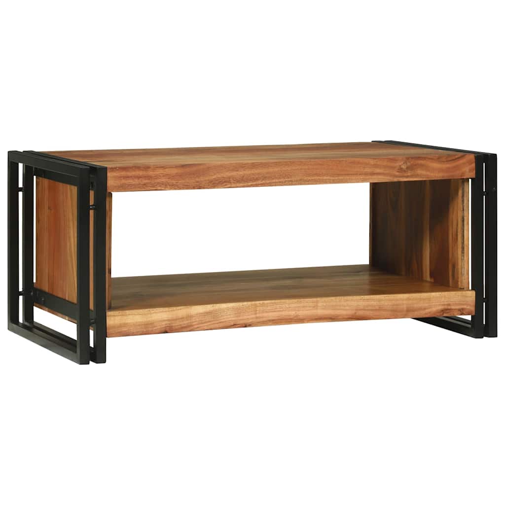 Dohányzóasztal Barna 90 x 50 x 38 cm tömör akácfa