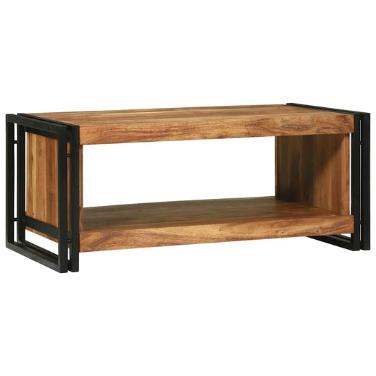 Dohányzóasztal Barna 90 x 50 x 38 cm tömör akácfa