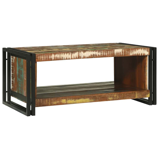 Dohányzóasztal Barna 90 x 50 x 38 cm tömör újrahasznosított fa