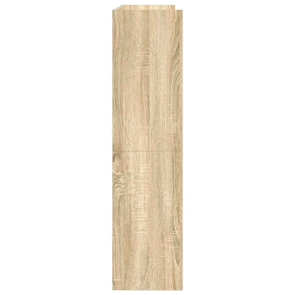sonoma tölgy színű szerelt fa cipőtartó 80x25x100 cm
