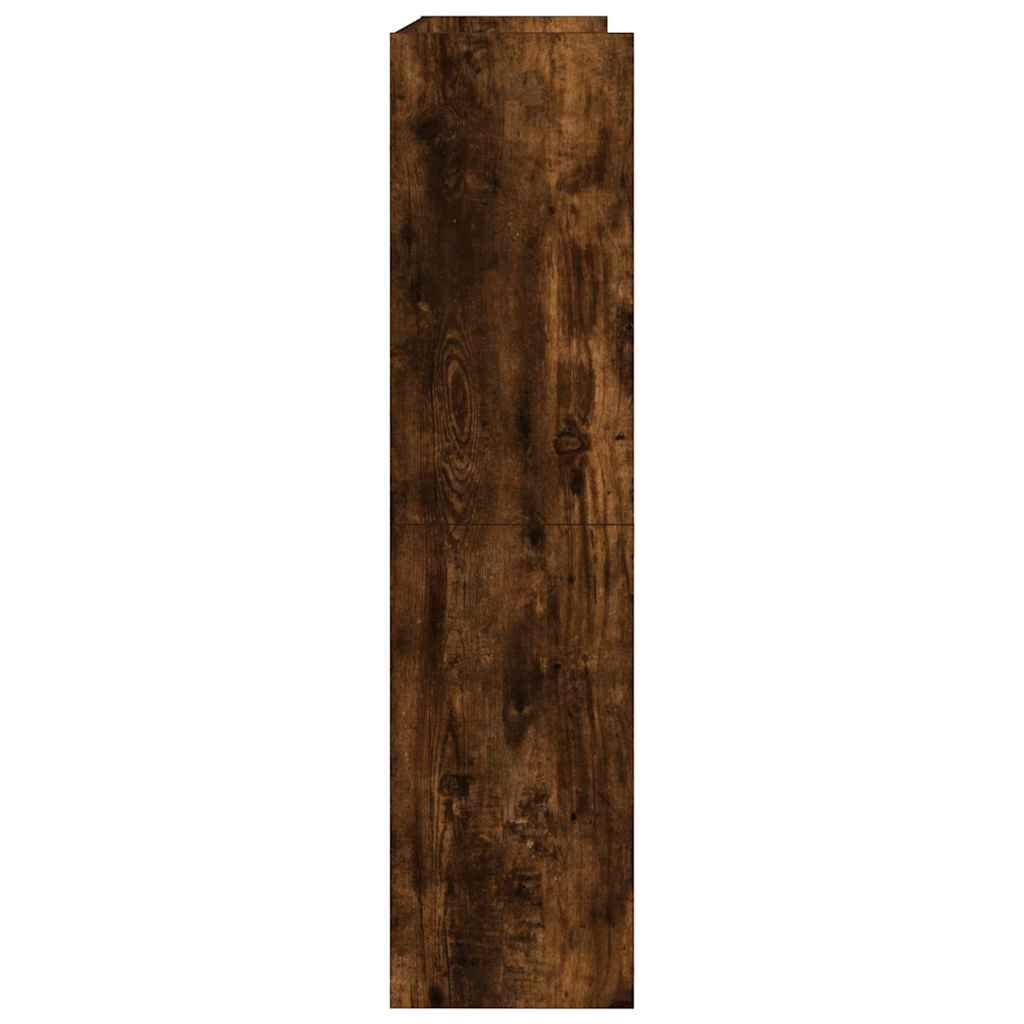 füstös tölgy színű szerelt fa cipőtartó 80x25x100 cm