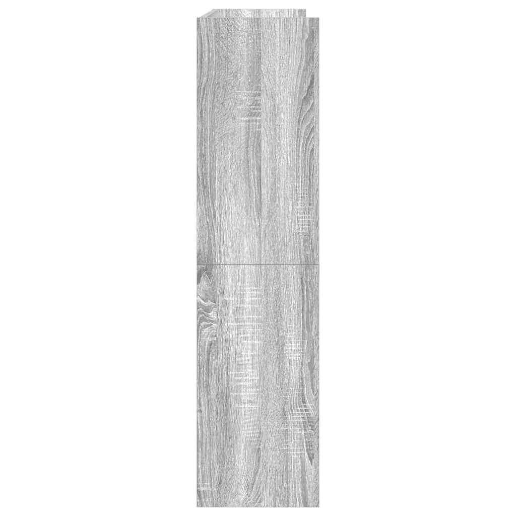 szürke sonoma színű szerelt fa cipőtartó 80x25x100 cm