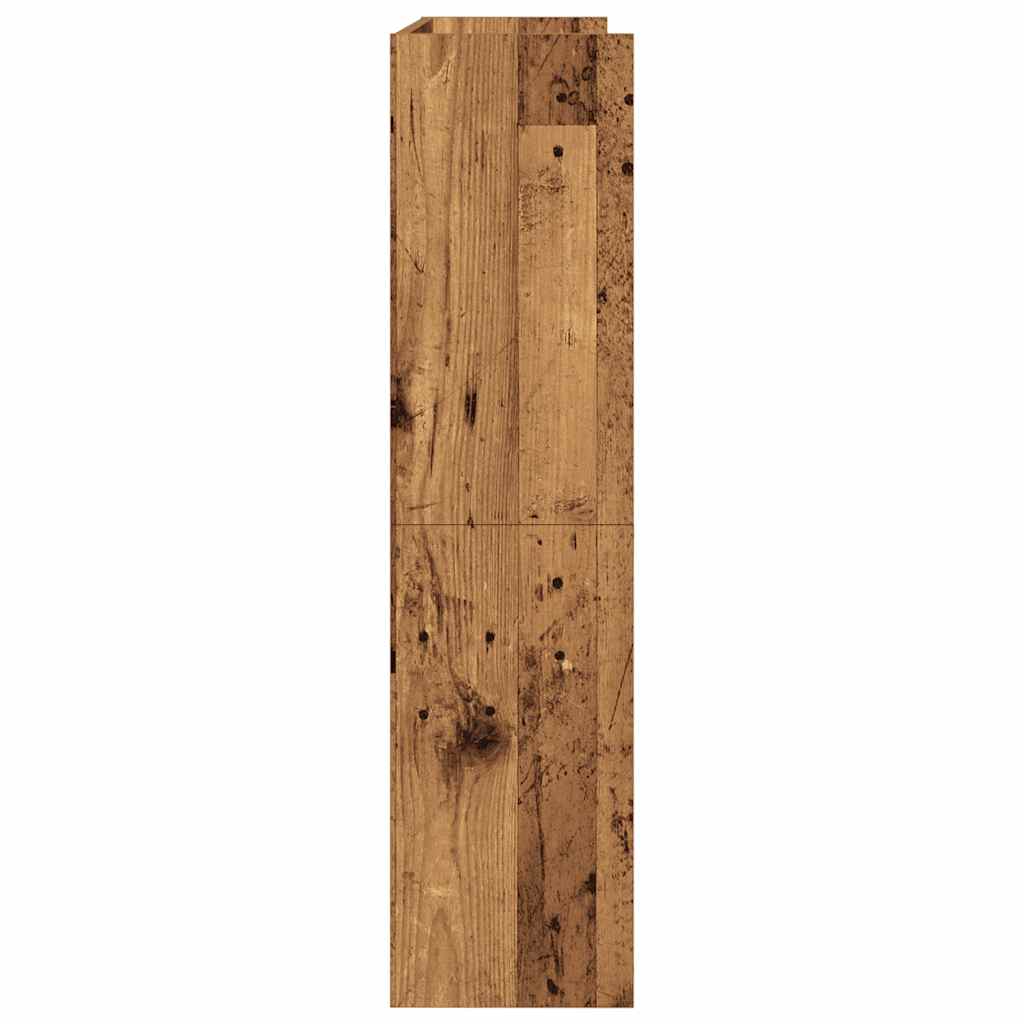 antik fa szerelt fa cipőtartó 80x25x100 cm