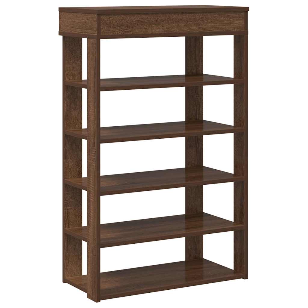 barna tölgyszínű szerelt fa cipőtartó 60x30x98 cm