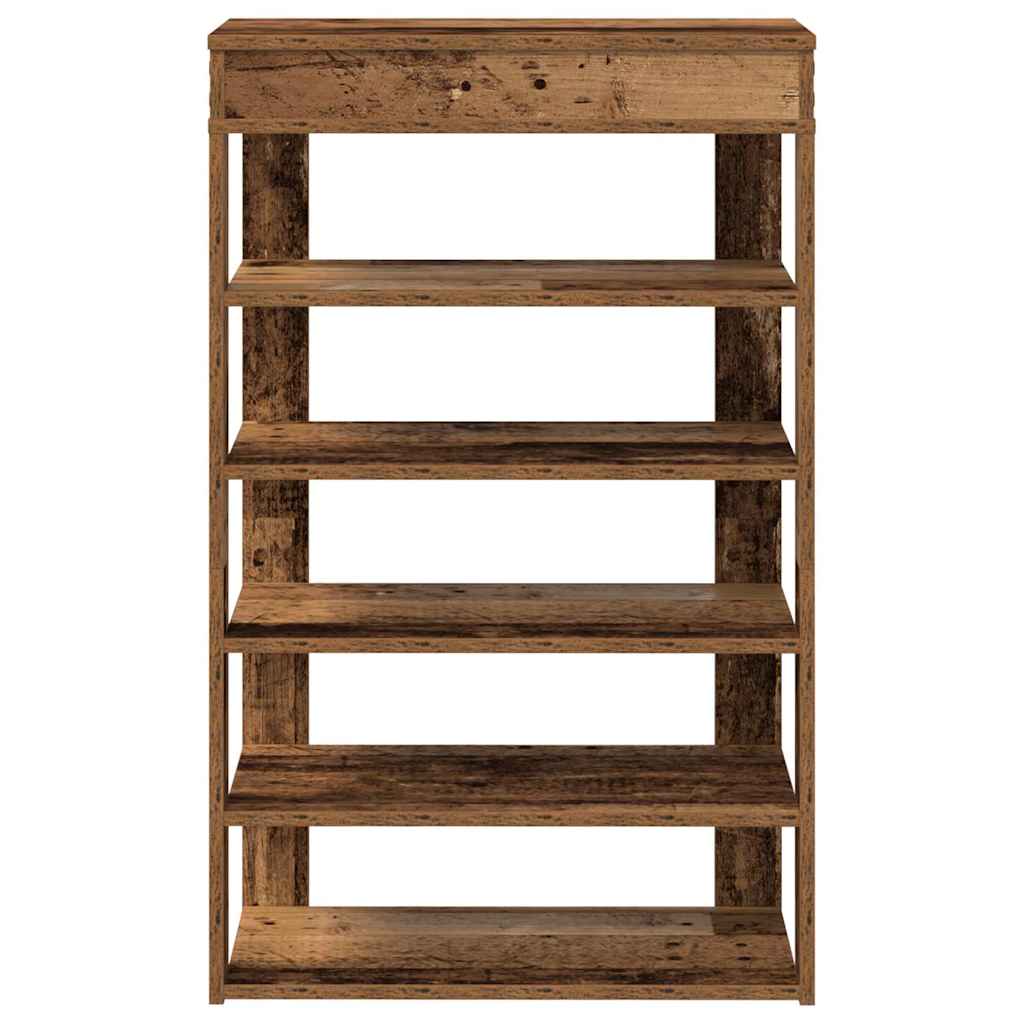 antik fa szerelt fa cipőtartó 60x30x98 cm