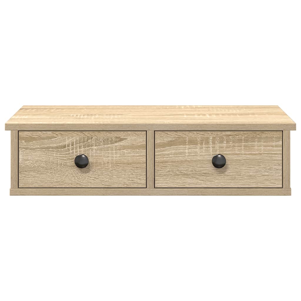 Falipolc fiókokkal sonoma tölgy 60x28x15 cm műszaki fa