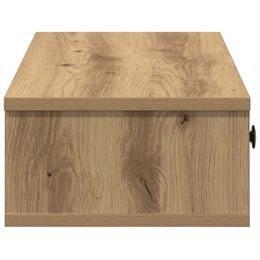 Falipolc fiókokkal artisian tölgy 60x28x15 cm műszaki fa