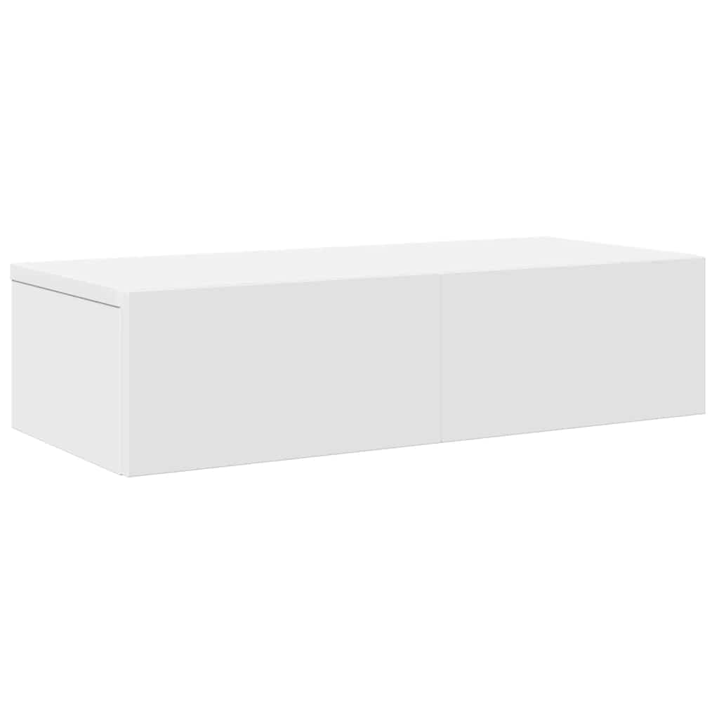 Falipolc fiókokkal fehér 60x26,5x15 cm műszaki fa