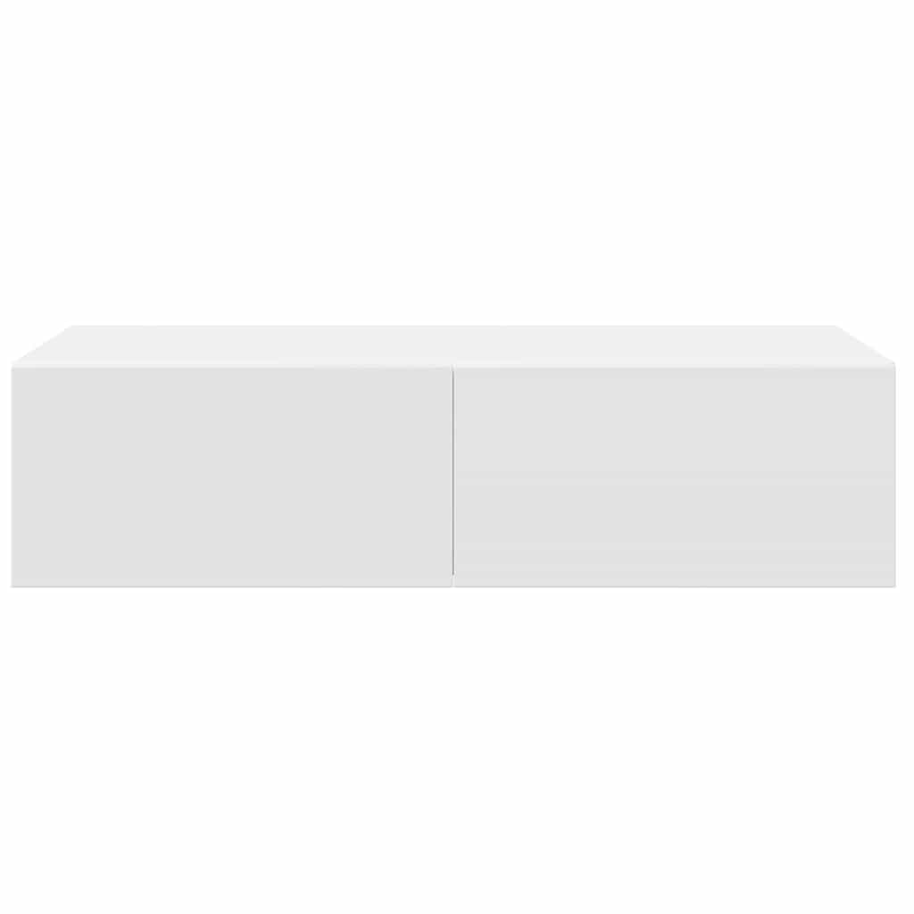 Falipolc fiókokkal fehér 60x26,5x15 cm műszaki fa
