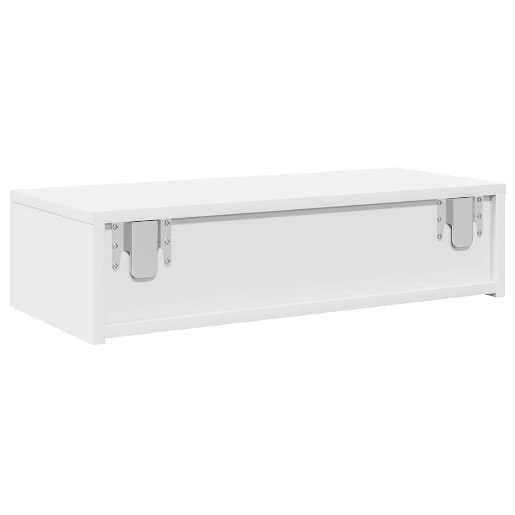 Falipolc fiókokkal fehér 60x26,5x15 cm műszaki fa