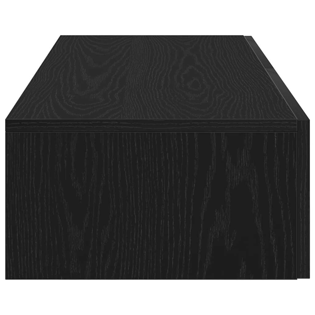 Falipolc fiókokkal fekete 60x26,5x15 cm műszaki fa