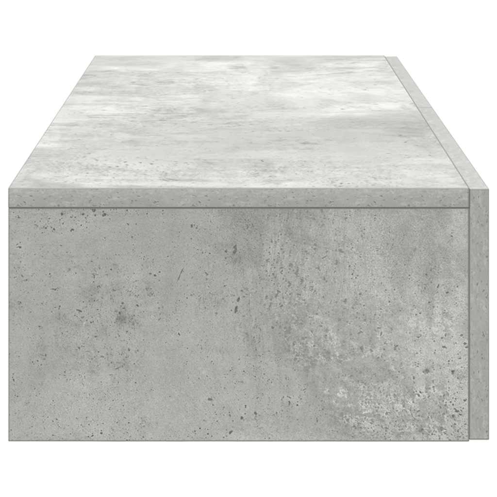 Falipolc fiókokkal betonszürke 60x26,5x15 cm műszaki fa