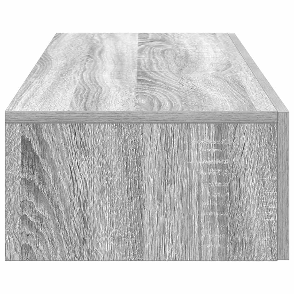 Falipolc fiókokkal szürke sonoma 60x26,5x15 cm műszaki fa