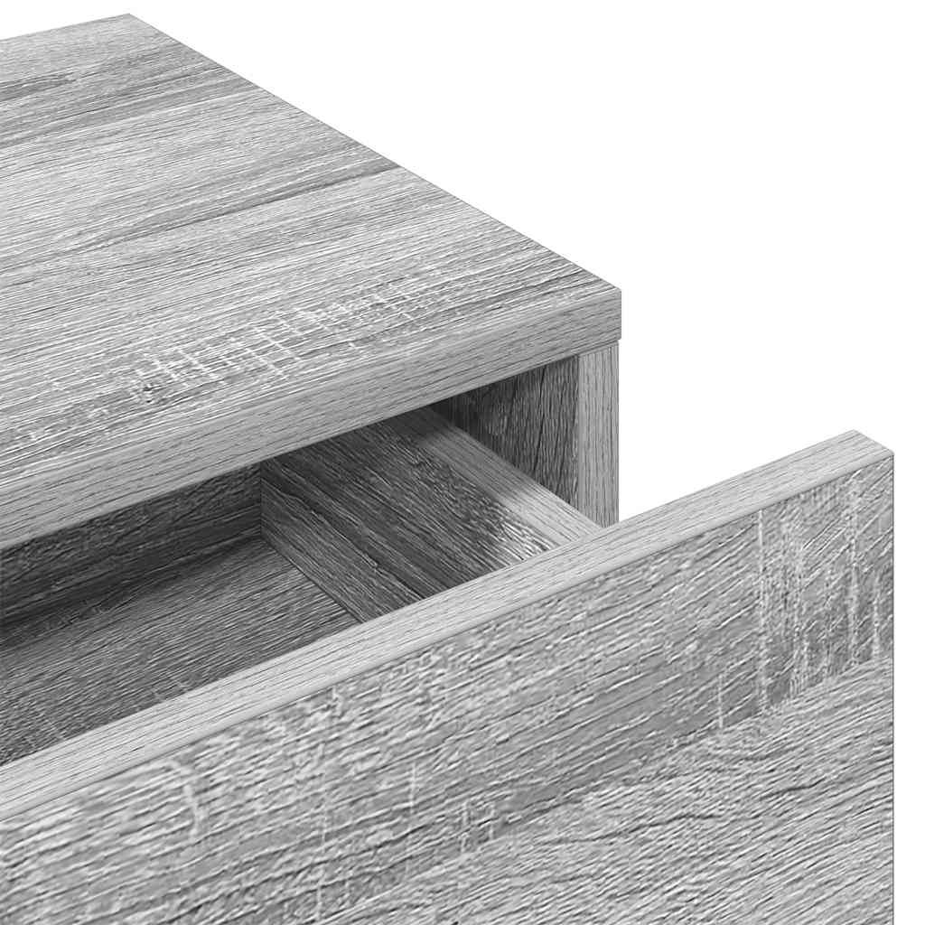 Falipolc fiókokkal szürke sonoma 60x26,5x15 cm műszaki fa