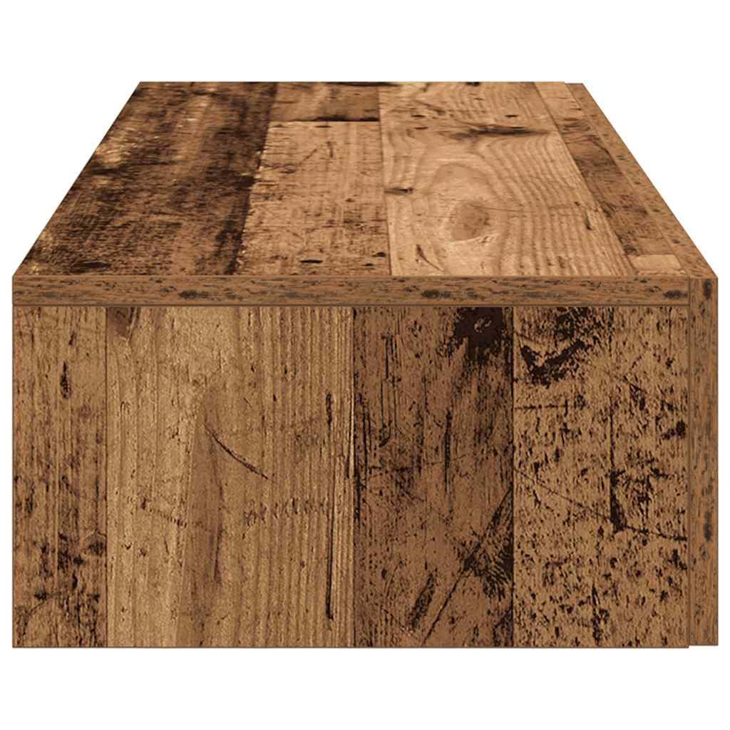 Falipolc fiókokkal régi fa 60x26,5x15 cm műszaki fa