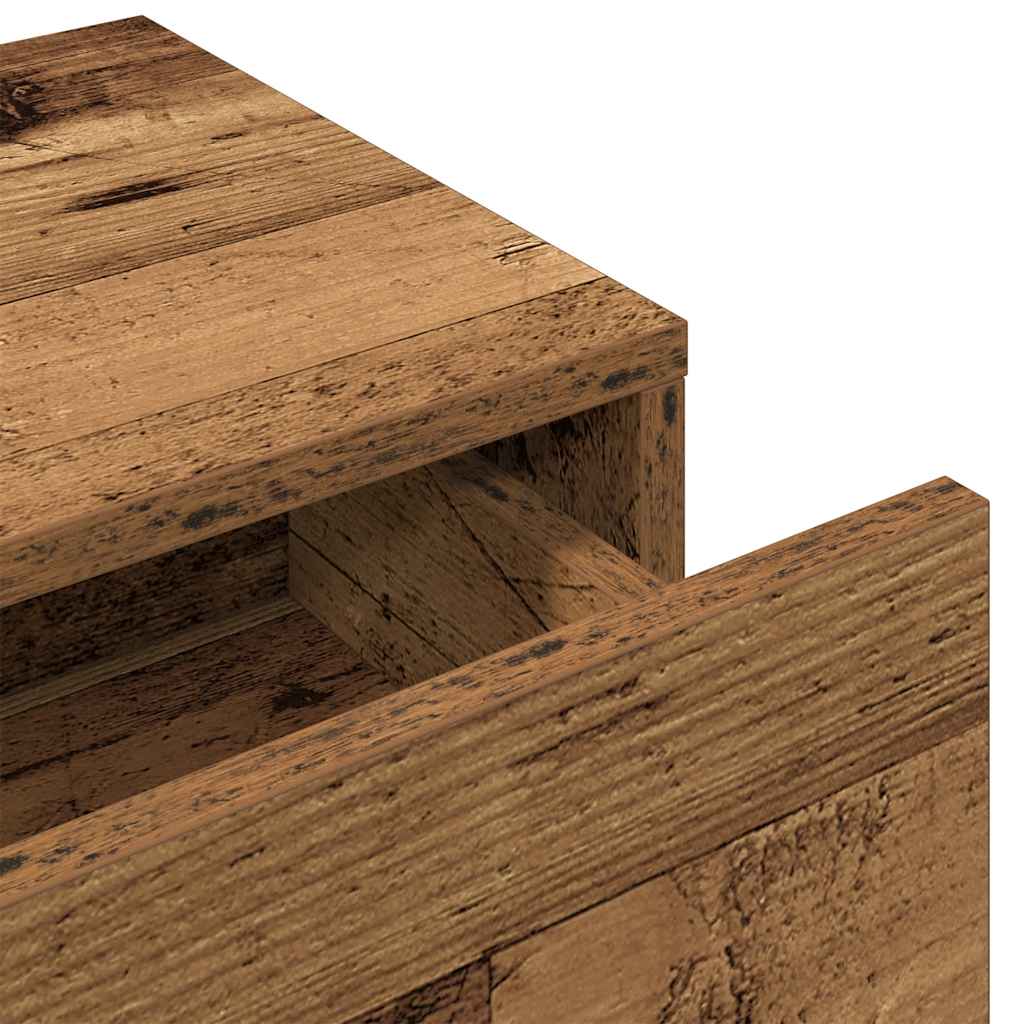 Falipolc fiókokkal régi fa 60x26,5x15 cm műszaki fa