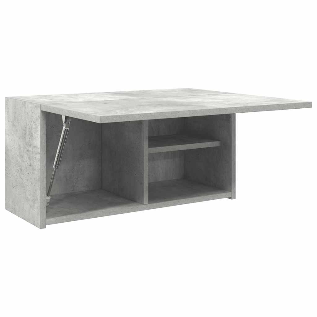betonszürke szerelt fa fali fürdőszobaszekrény 60 x 25 x 30 cm