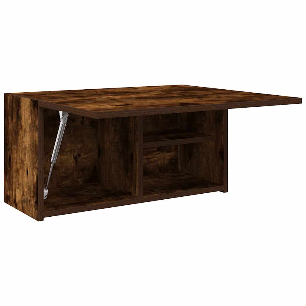 füstös tölgyszínű szerelt fa fali fürdőszobaszekrény 60x25x30cm