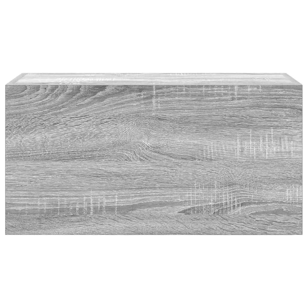 szürke sonoma szerelt fa fali fürdőszobaszekrény 60x25x30 cm