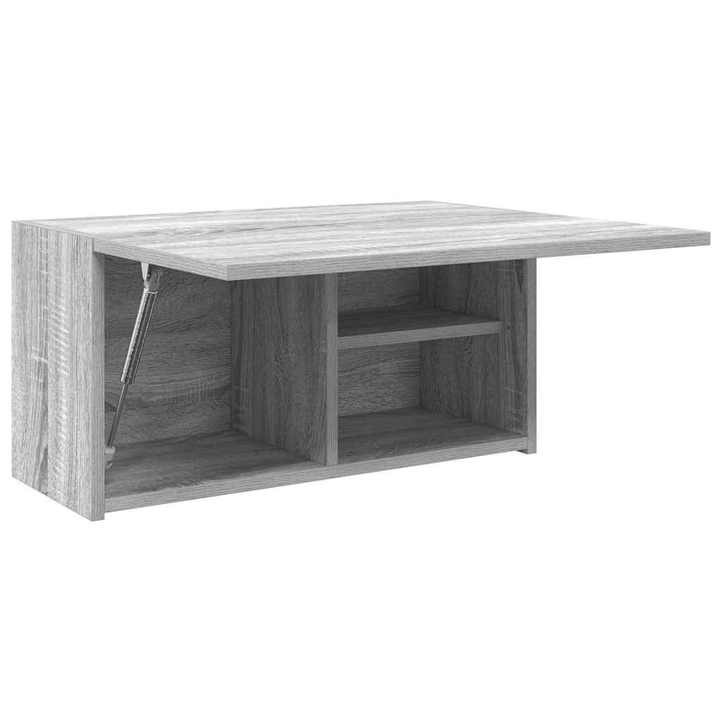 szürke sonoma szerelt fa fali fürdőszobaszekrény 60x25x30 cm