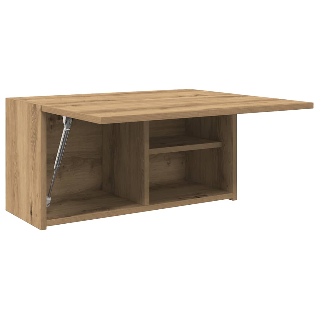 kézműves tölgy szerelt fa fali fürdőszobaszekrény 60x25x30 cm